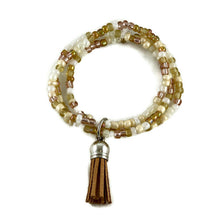 Load image into Gallery viewer, Buttercream Seed Bead and Tassel