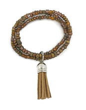 Load image into Gallery viewer, Mahogany Seed Bead and Tassel